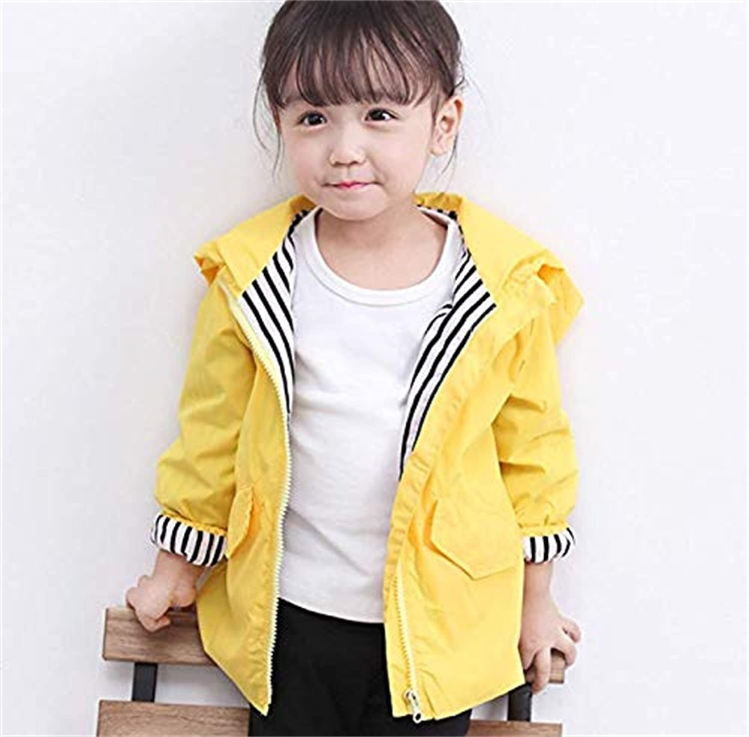 Toddler Baby Boy Girl Duck Rain Jacket Cute Cartoon Yellow Raincoat Hoodie Kids Coat Fall Winter School Outfit