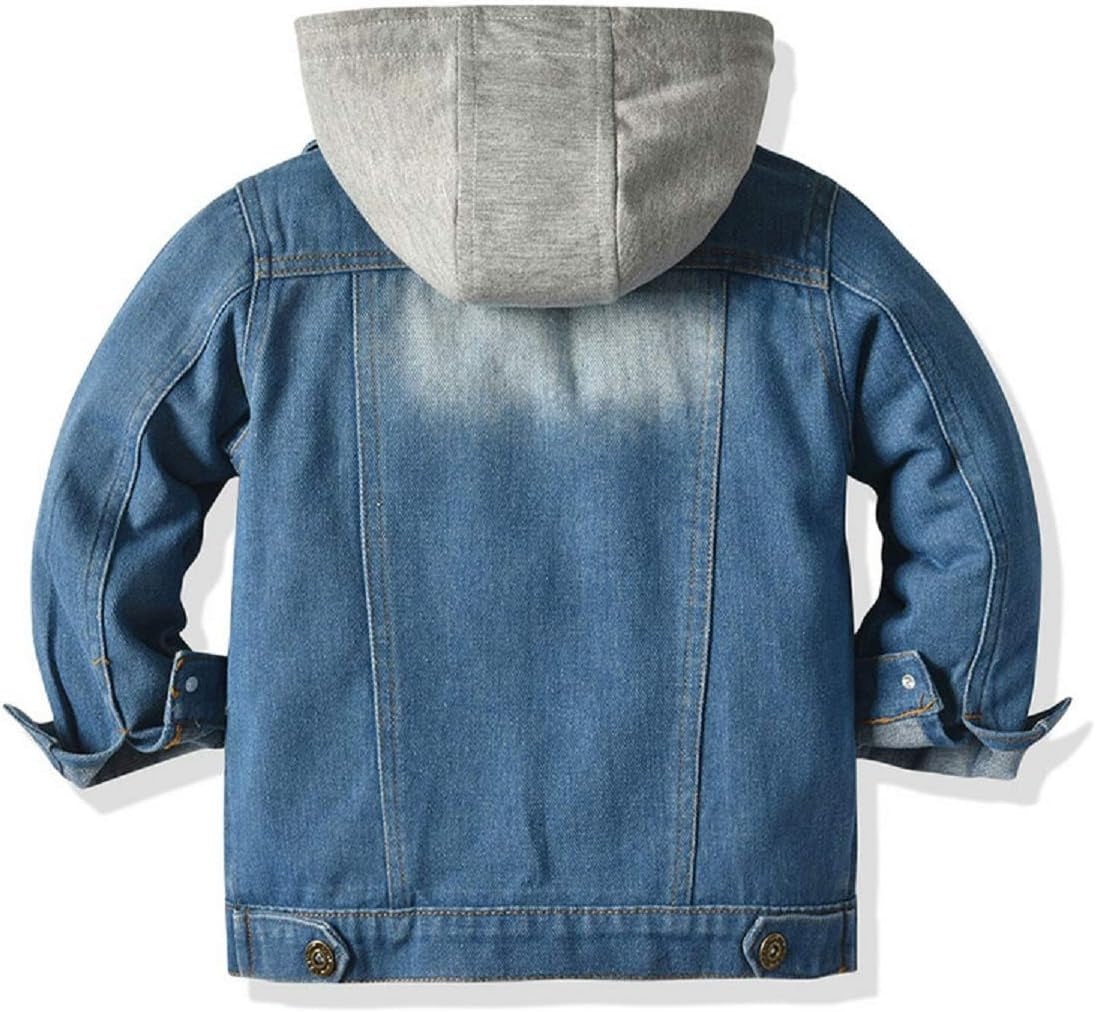 Baby Boys Girls Denim Jacket Kids Toddler Button down Jeans Jacket Top Coat Outerwear