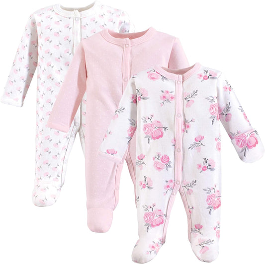 Unisex Baby Cotton Sleep and Play Basic Pink Floral, Preemie