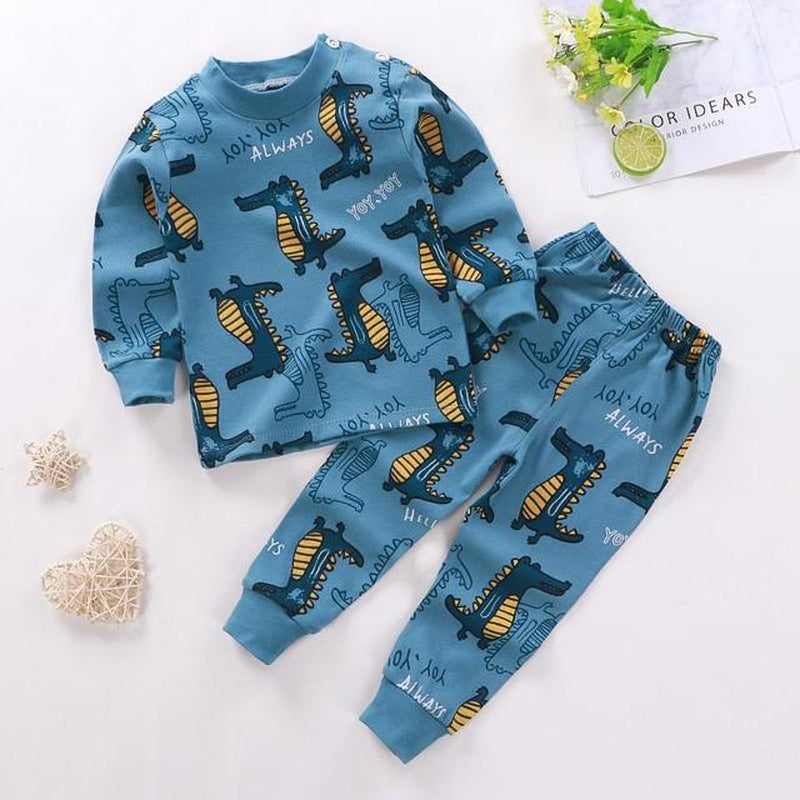 100% Cotton Infantil Underwear Suits Newborn Baby Girl Outfits Autumn Babies Clothes Little Boy Pullover + Trousers Kids Sets